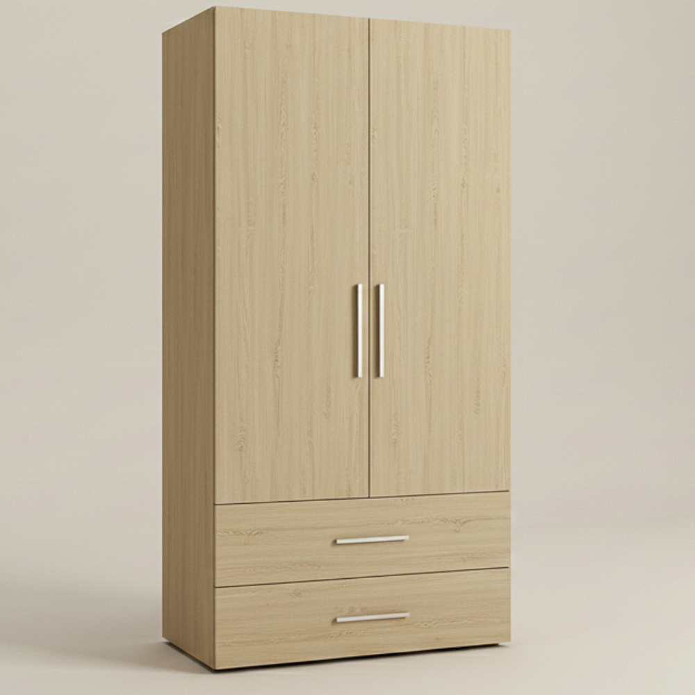 2 Door Wardrobe with Drawer - Drizz