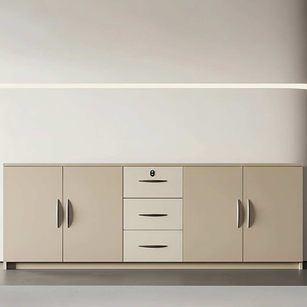 Modern Low Storage Sideboard | 6 ft Wide | 4 Door & 3 Drawer Design - Drizz