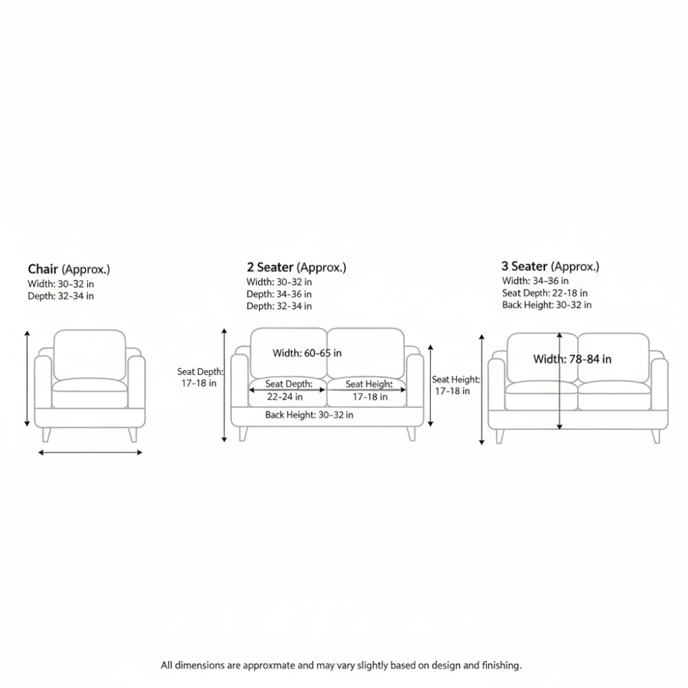 minimalist sofa measurements - Drizz