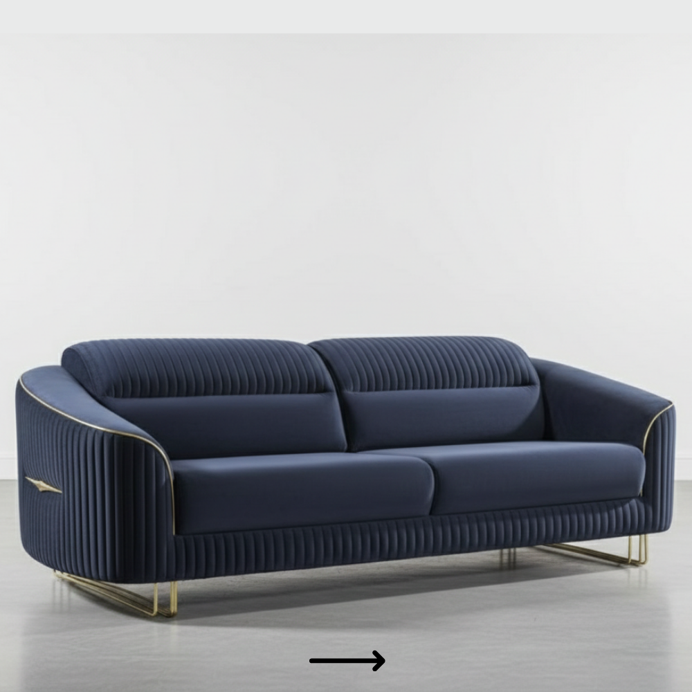 Premium quilted fabric sofa design - Drizz