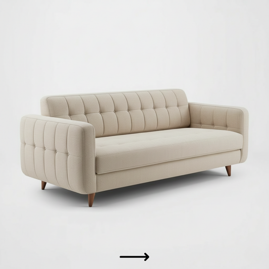 Modern straight fabric sofa for living room - Drizz
