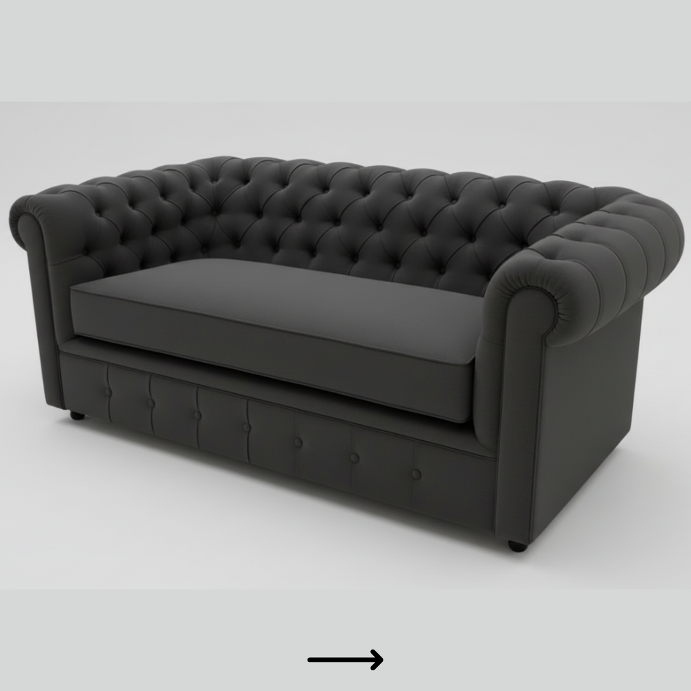 Minimalist fabric sofa with solid wood frame - Drizz