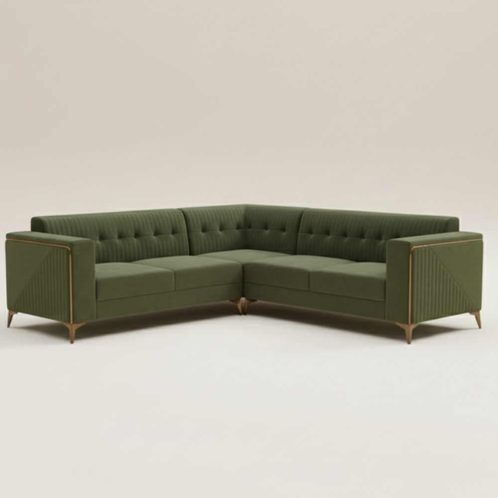 Fabric L-shape corner sofa - Drizz