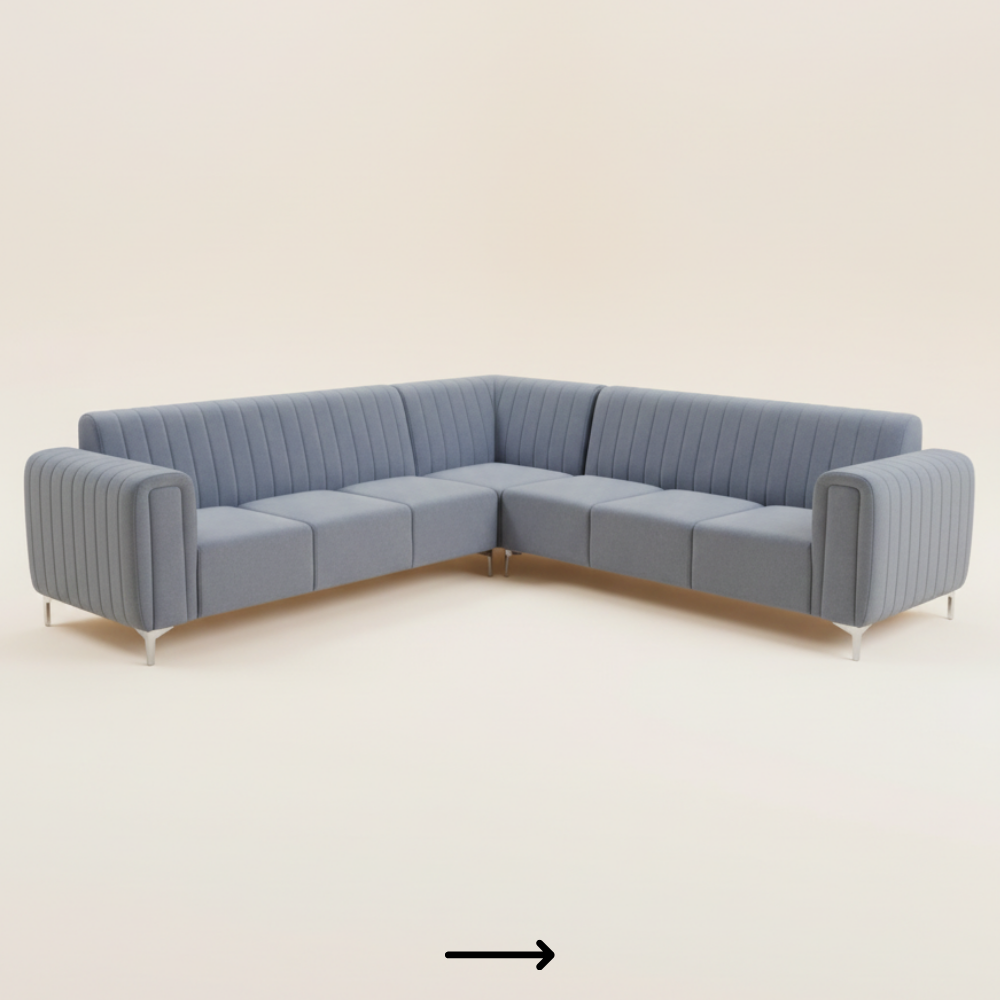 Contemporary L-shape sofa set - Drizz