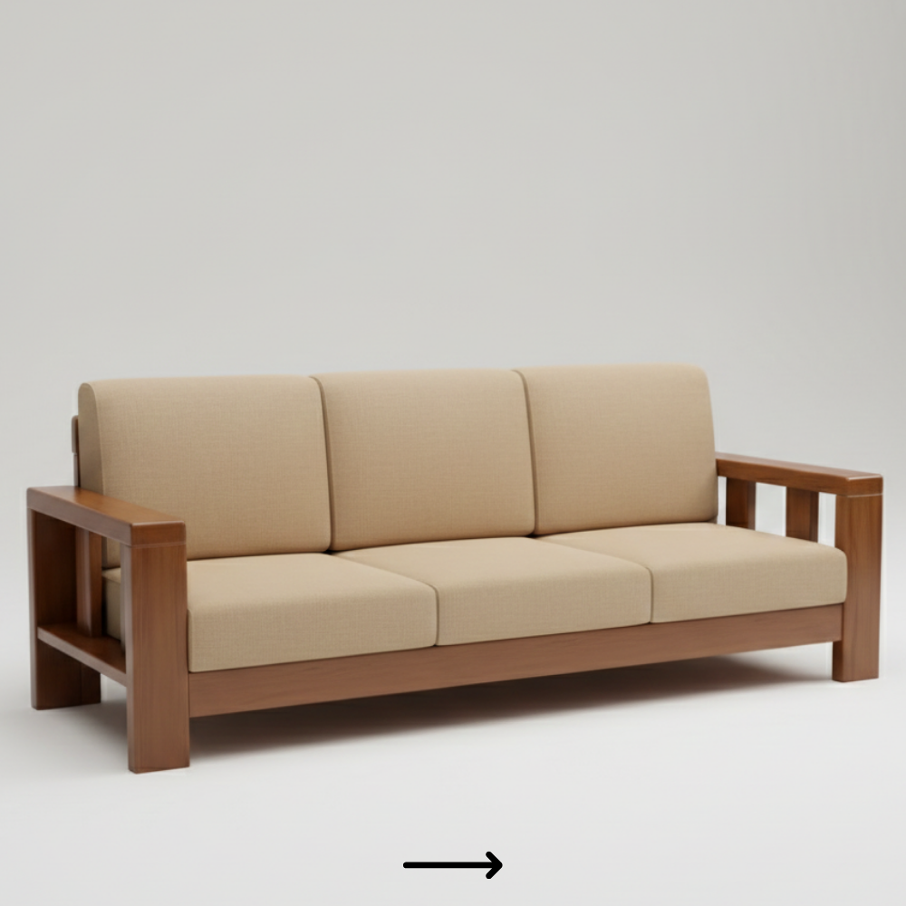 Premium Wooden Frame Sofa - Drizz