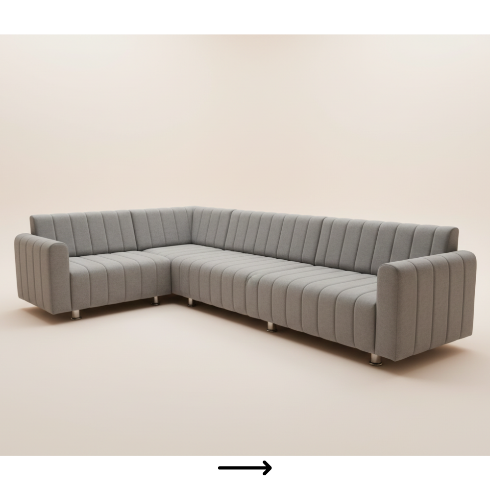 Custom made L-shape sofa - Drizz