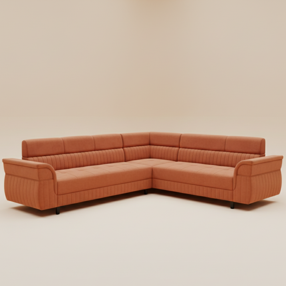 Solid wood frame L-shape sofa - Drizz