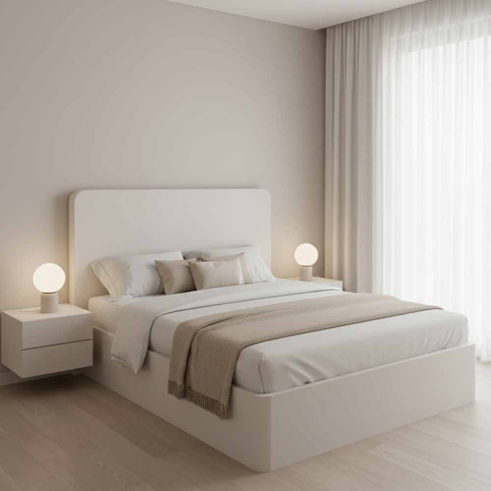 Minimalist All-Laminate Panel Bed | Single, Queen & King - Drizz