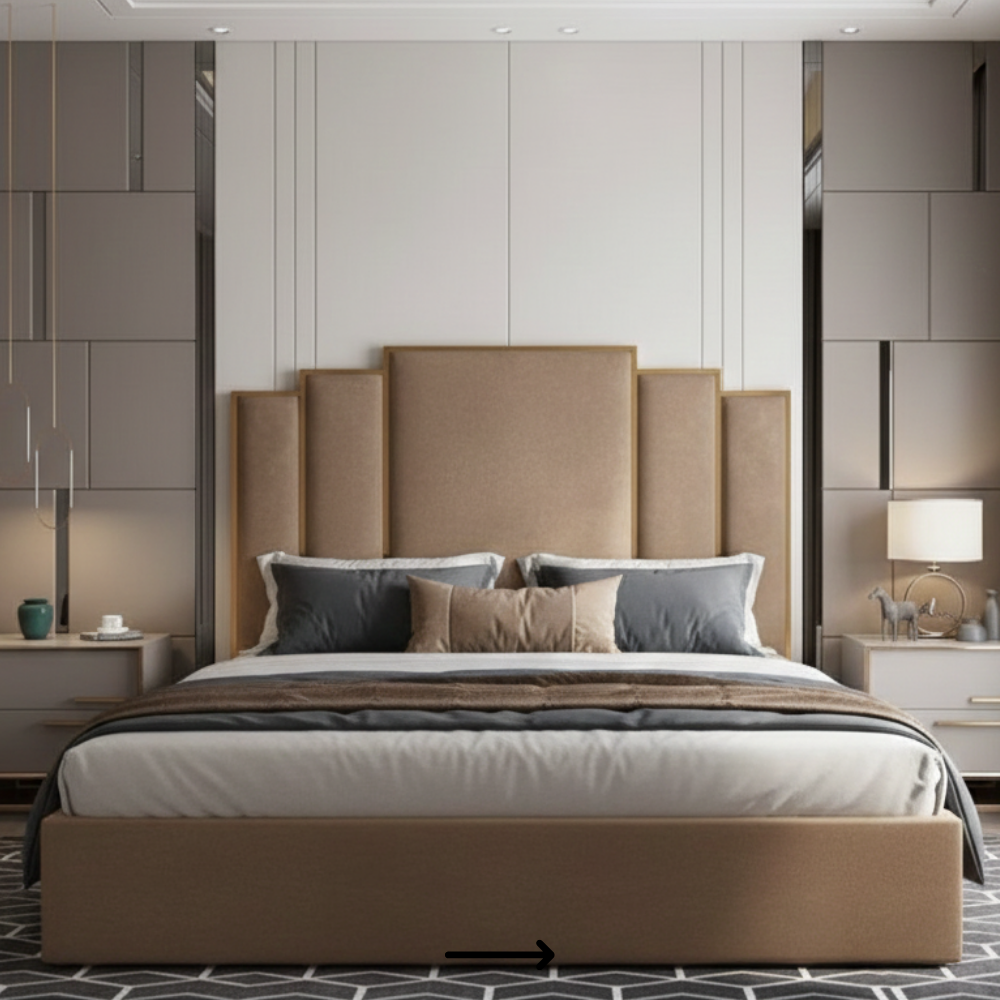 Luxury Fully Upholstered Panel Bed | Extra Plush 3″ Foam | Optional Storage | Single, Queen & King - Drizz