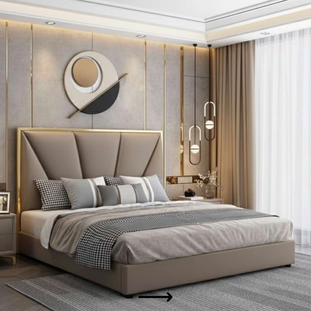 Luxury Fully Upholstered Panel Bed | Extra Plush 3″ Foam - Drizz