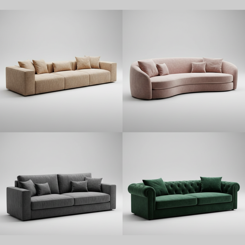 Premium / Luxury Sofa Re-Upholstery Service (Designer & Heavy Cushion Sofas) - Drizz