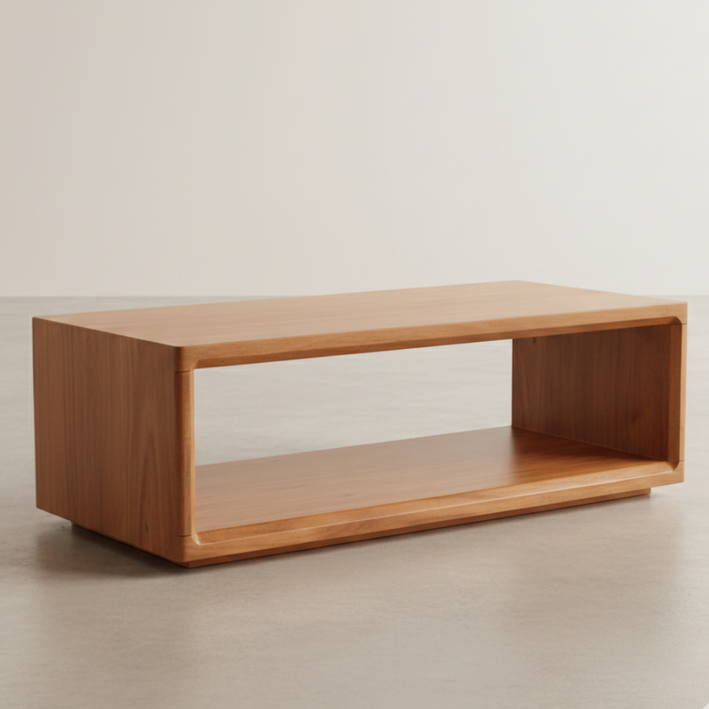 Modern Coffee Table with Open Shelf - Drizz
