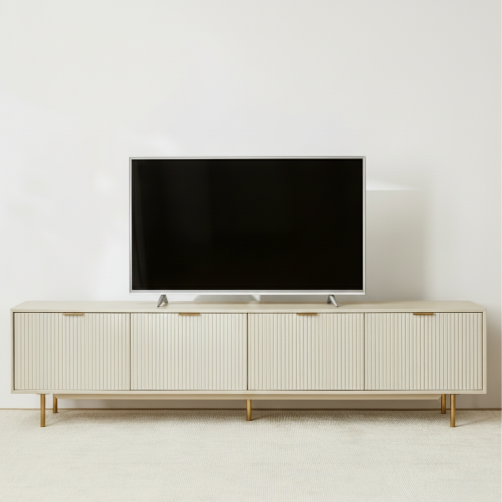 Modern Fluted TV Console - Drizz