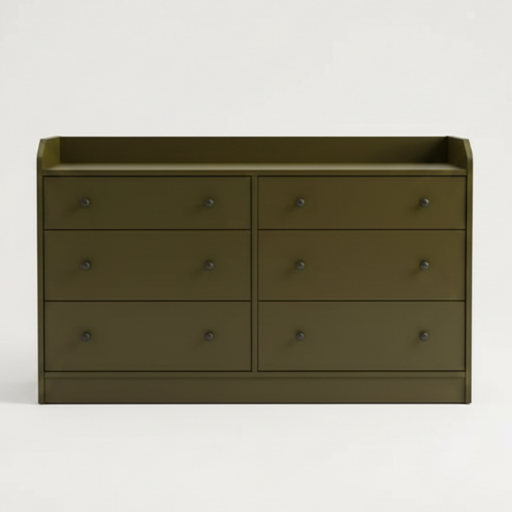 Modern Wide Chest of Drawers | 6 Drawer Storage Unit | 5 ft Wide - Drizz