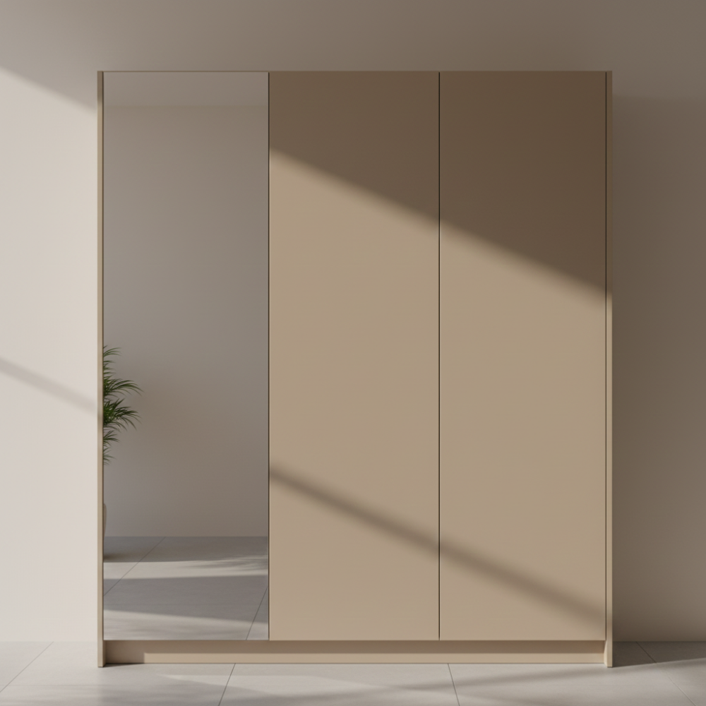 Shoe Cabinet with Full-Length Mirror | 4 ft Wide | 6.5 ft Height | 20–24 Pair Capacity - Drizz