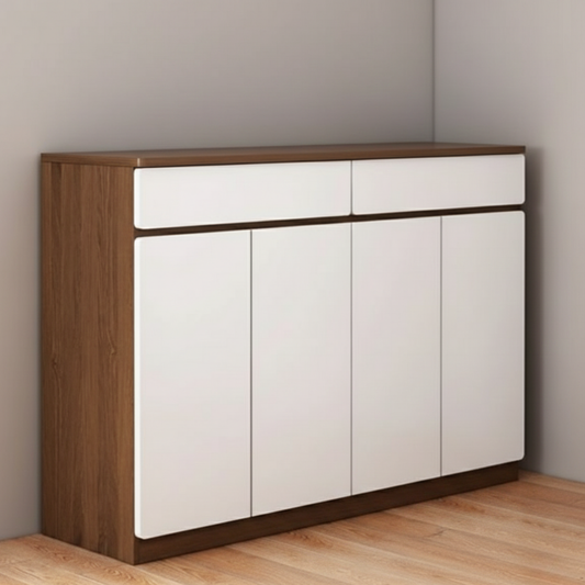 Modern Shoe Cabinet with Utility Drawer | 4 ft Wide | Compact Entryway Storage - Drizz