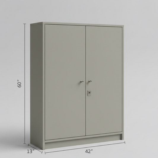 Tall Slim Shoe Cabinet with Lock | 3.5 ft Wide | 5 ft Height | Compact Vertical Storage - Drizz
