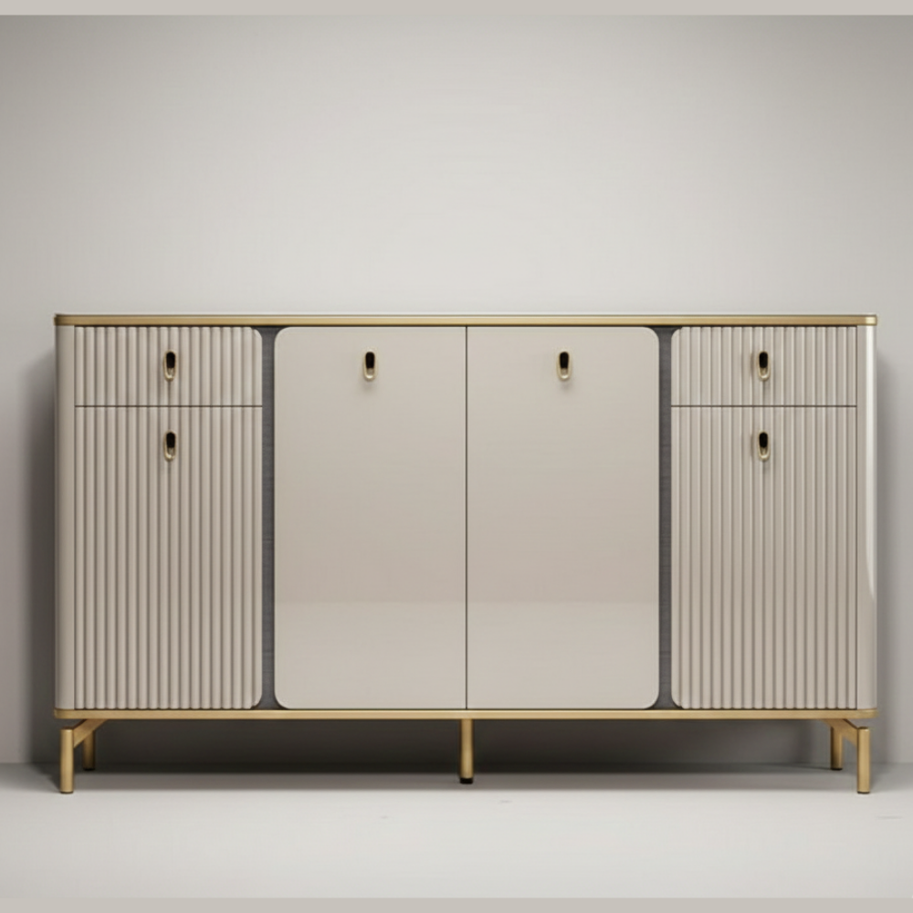 Premium Shoe Cabinet with Closed Storage | 5 ft Wide | Modern Entryway Console - Drizz